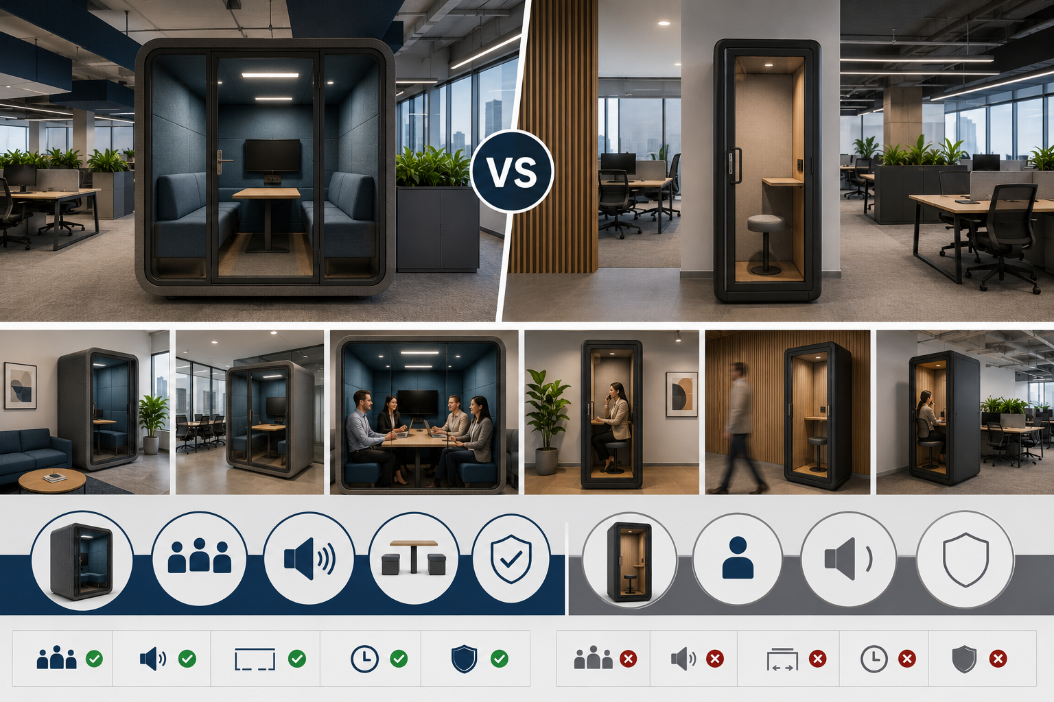 Acoustic pods vs phone booths guide
